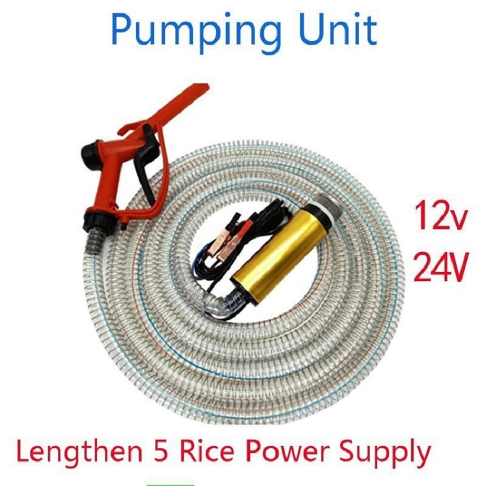 Mini Bomba pequeña Bomba de Aceite de 12 V Bombeo Sumergible Bombas Diesel Flujo de 30 l/min 5m Cable de alimentación Mini Campo de Campo for Bomba de Agua 12V