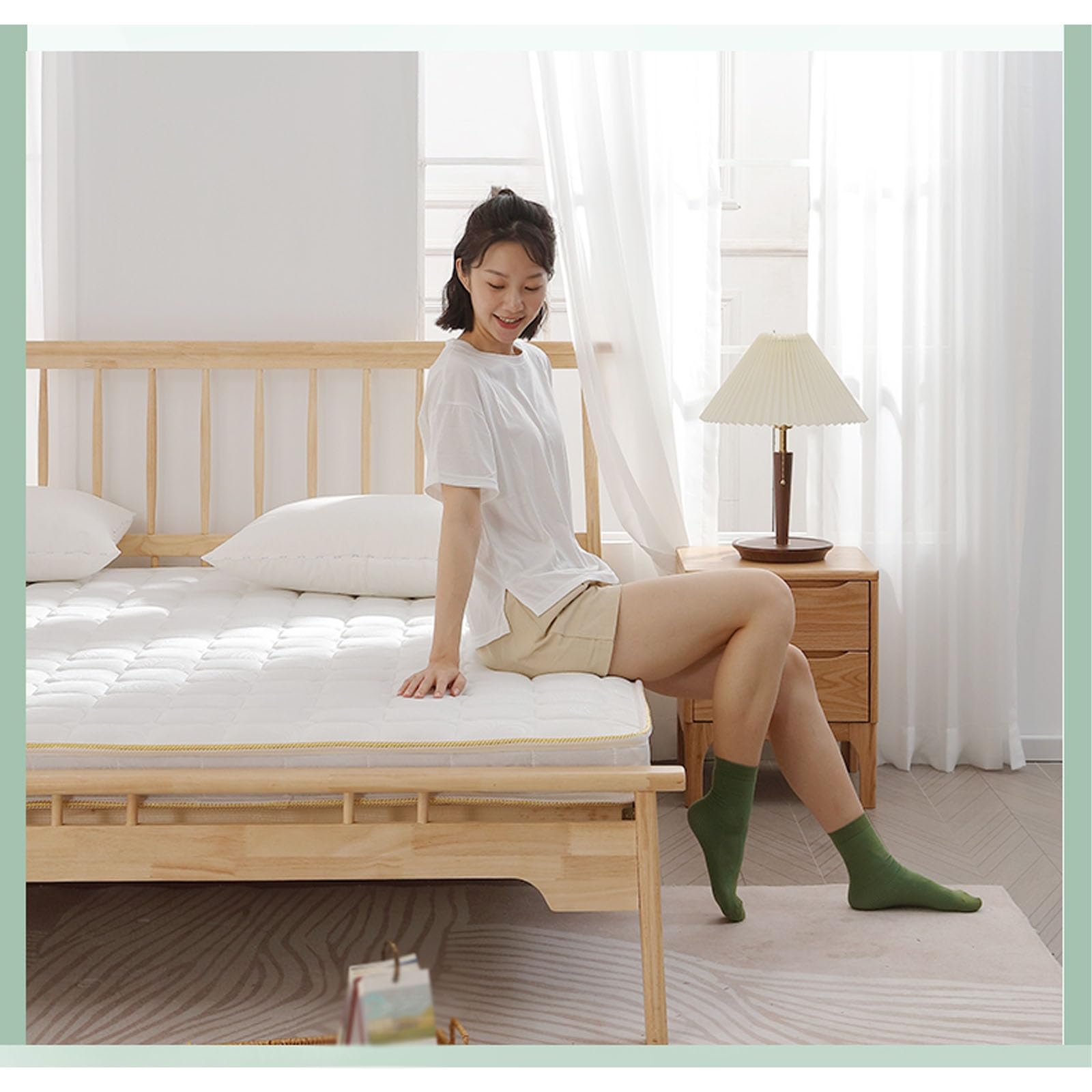 Matelas en fibre de coco respectueux de l'environnement – Soutien ferme du dos, Zoné Elastici pour un t ultime, design pressé à haute température, et idéal pour les Spers de soutien.