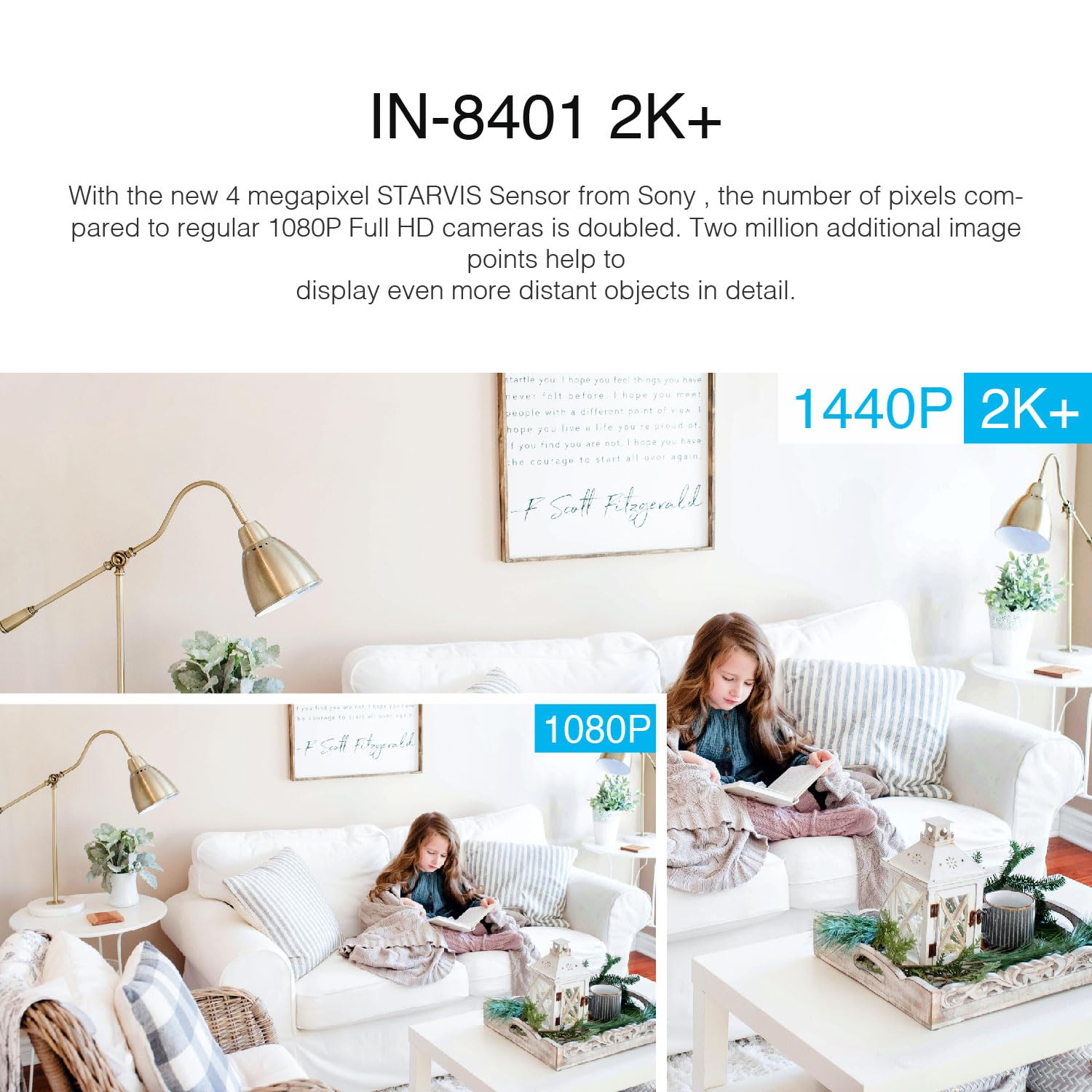 INSTAR IN-8401 2K + biała – LAN/WLAN kamera monitorująca z KI (AI) – kamera IP – WPA3-2,4 i 5 GHz WiFi – 2-drożne audio – PIR – czujnik ciepła – widoczność w nocy – niewidoczne diody LED 940 nm –