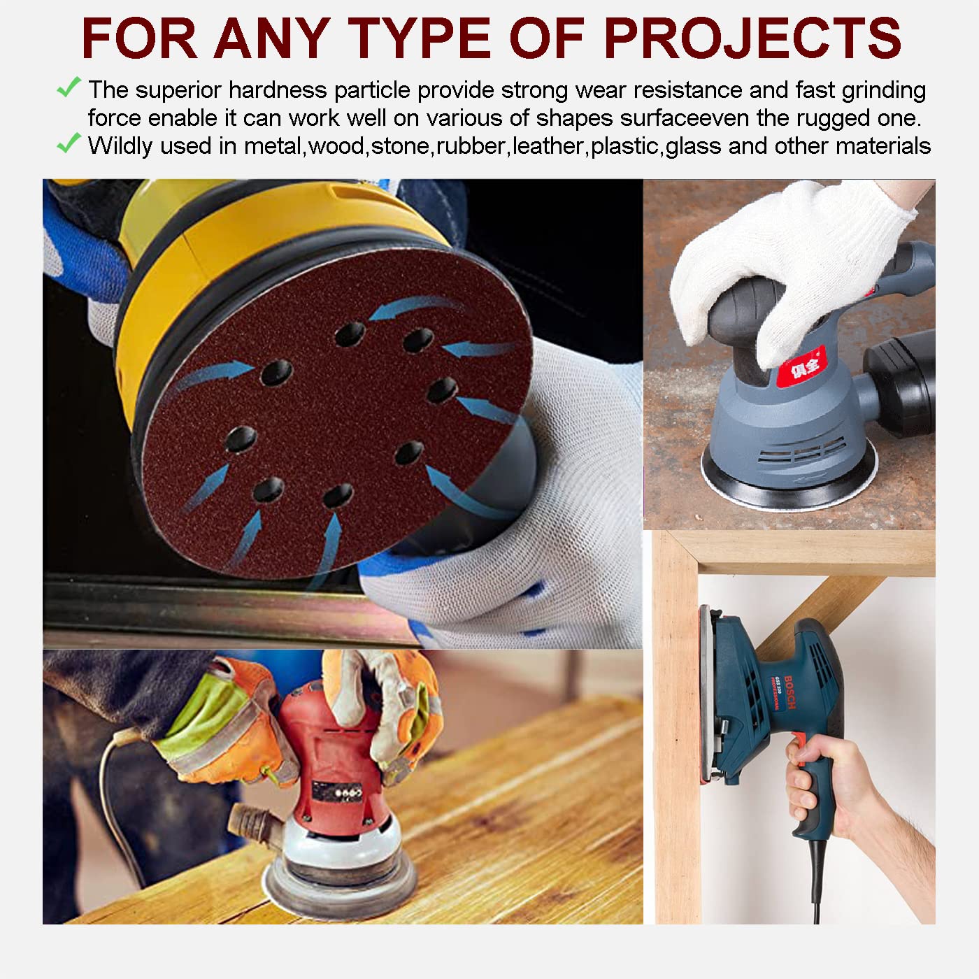 ALBOYI Lot De 80 Disques Abrasifs De 12,7 Cm - Grain 40, 60