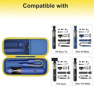 LTGEM Case Compatible with Fanttik Slim V8 / Slim V10 APEX Car Vacuum, Blue(Case Only)
