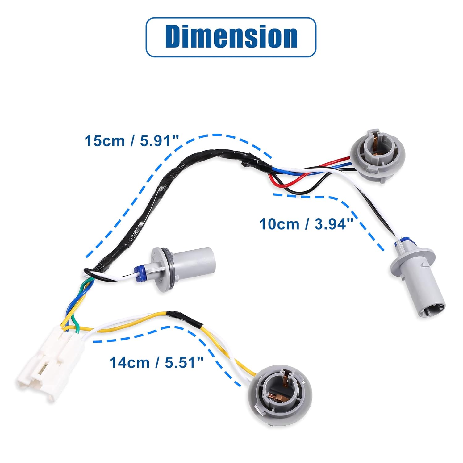 X AUTOHAUX Tail Lamp Holder and Wiring Harness 92450-3Q000 for Hyundai Sonata Sedan 2.0L 2.4L 2011-2014 Rear Tail Light Lamp Wiring Harness Socket Holder and Wire On Rear Exterior W/O Bulb