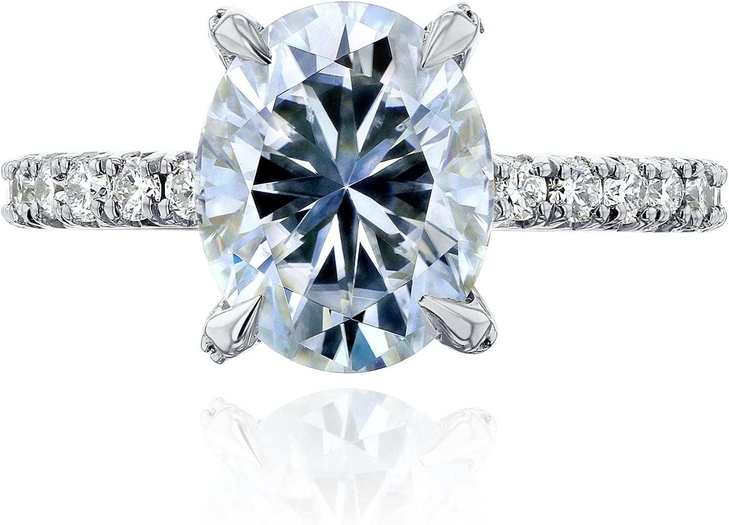 Kobelli Moissanite Engagement Ring - The Owen Oval in 14k Gold