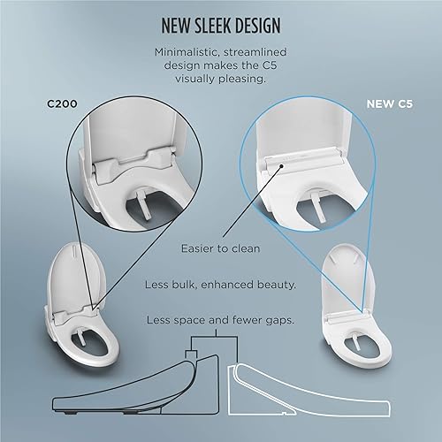 Miniatura 12 de TOTO SW3083#01 WASHLET C5 Asiento de inodoro con bidé electrónico, redondo, algodón blanco