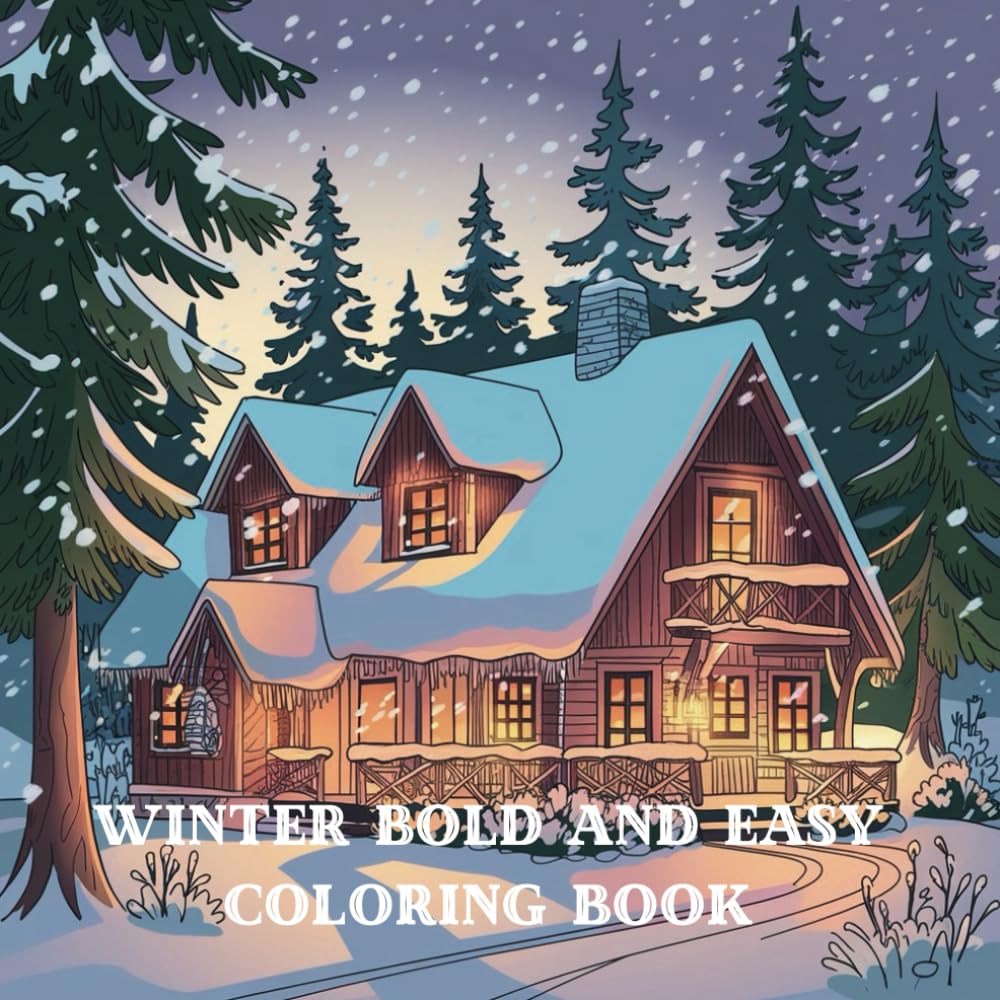winter bold and easy coloring book