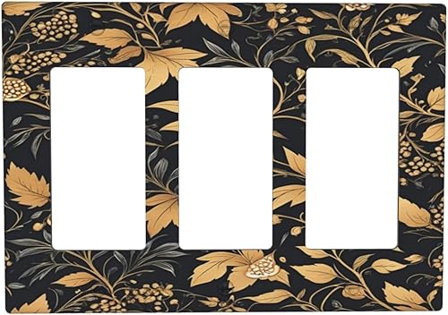 Miniatura 140 de Cubiertas Decorativas para Tomacorrientes Boho Floral Beige Flor y Hoja Botánico 1 Gang Interruptor de Luz Dúplex Placa Cubierta Placas de Boho
