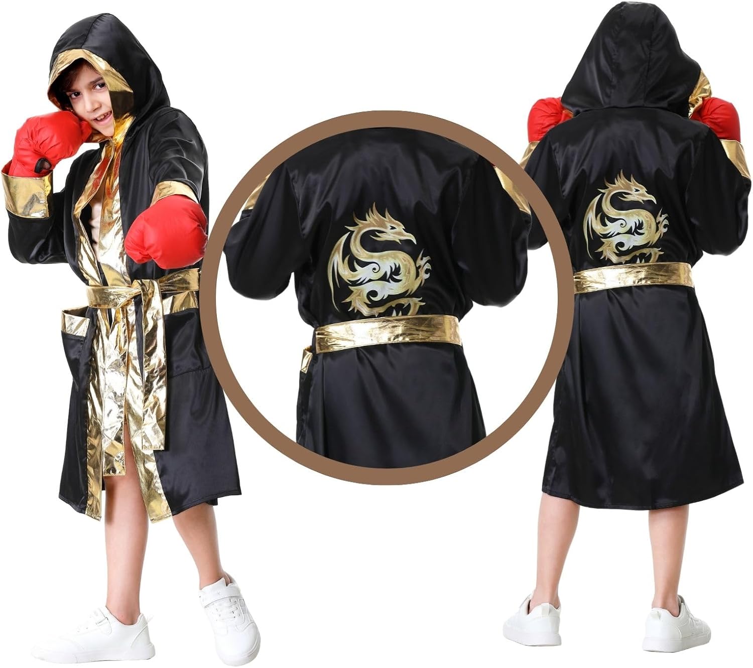 Boxer Costume Kids Boxing Sumo Wrestler WWE 4 Pcs Cosplay Halloween