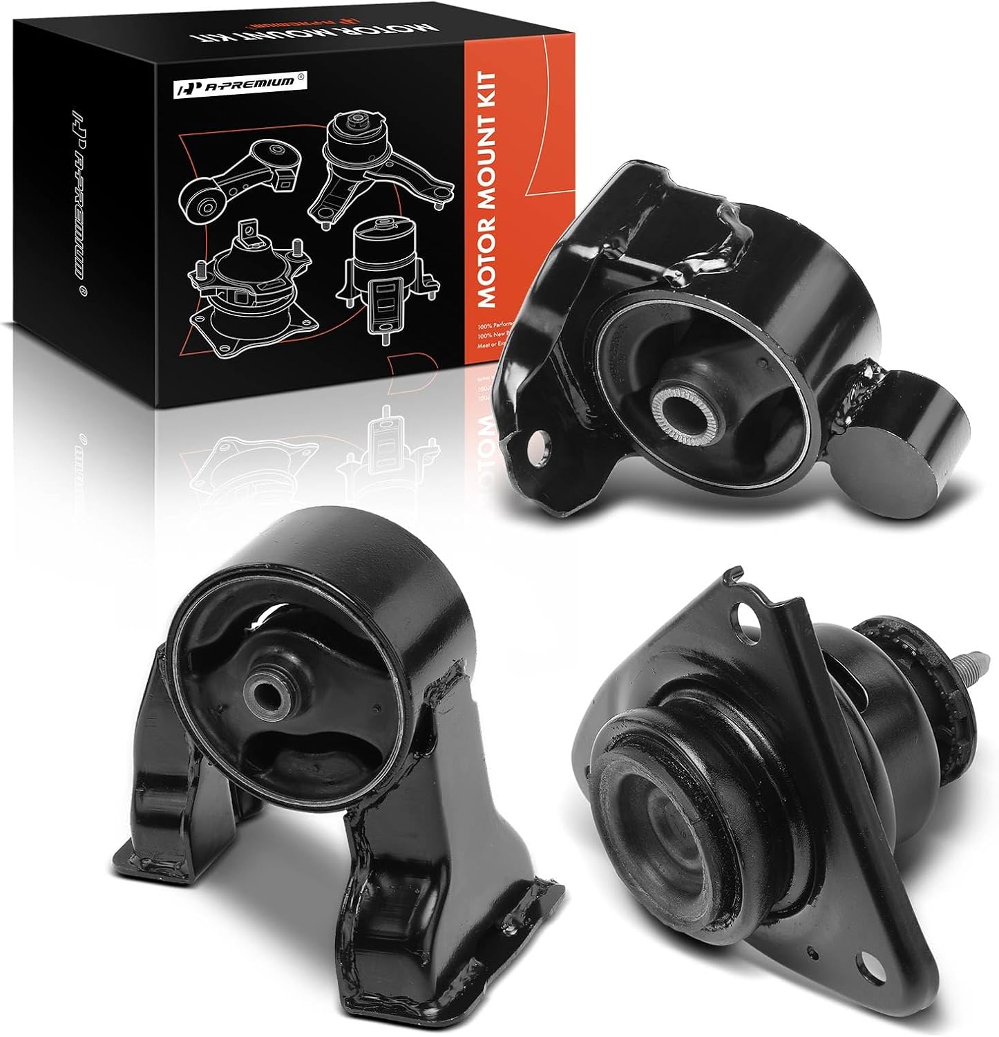 A-Premium 3PCS Engine Motor Mount and Transmission Mount Set Compatible with Hyundai Elantra 2007 2008 2009 2010, L4 2.0L, Automatic Transmission, Replace# 219302H050 218100Q000 3PCS Set - Fit for 2007-2010 Elantra (Automatic)