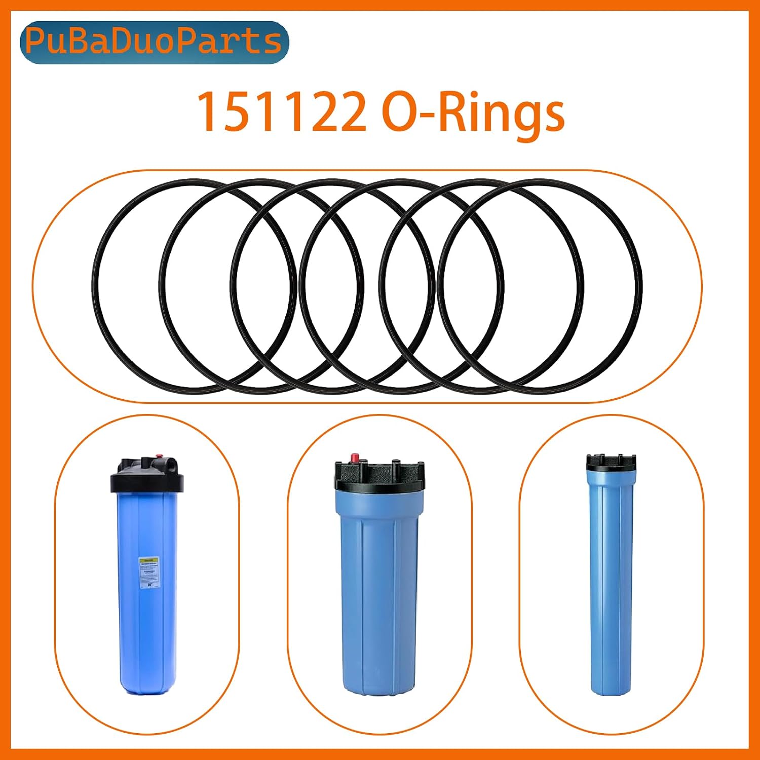 6-Pack 151122 O-Rings Compatible with Pentek Big Blue Water Filter Housings Seals Gasket, for Pentair, Culligan HD-950A,Heavy-Duty Nitrile Rubber Seals for Leak-Free Filtration Systems image 4