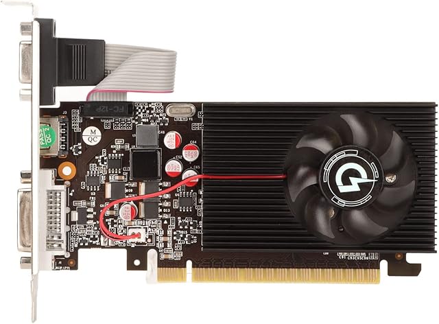 GT730 4GB GDDR3 Gaming Graphics Card, Single Fan Desktop Computer Graphics Card, VGA DVI PCIE 1.1 128bit 700MHz For GF108 40nm, PCB Board Integrated Cooling Module