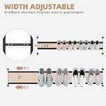 STORAGE MANIAC Long Expandable Shoe Rack, 6 Pairs Metal Wide Stackable Shoe Rack, Adjustable Shoes Shelf, Freestanding Shoes Organizer for Closet, Entryway, Hallway, Garage, Front Door, 1 Tier