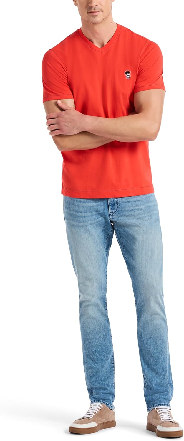 Robert Graham Men's Damien Short-Sleeve, V-Neck Top with Colorful Seams, Comfortable Fit & Richly Detailed for Wear - Image 4