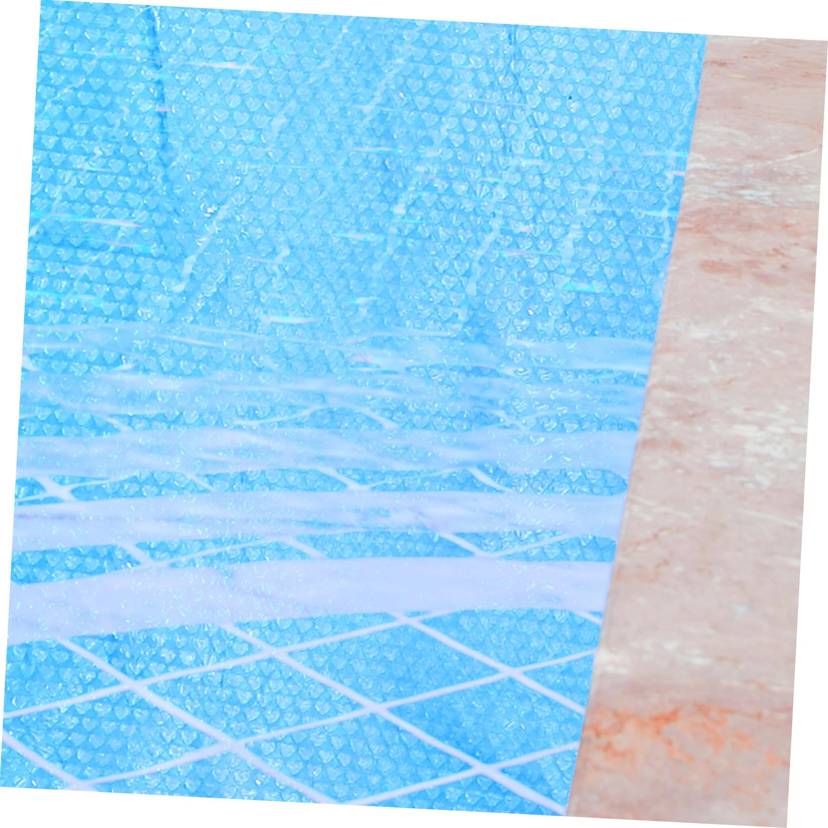 Cubierta de Piscina Rectangular Burbujas PE Azul, Aislamiento Térmico