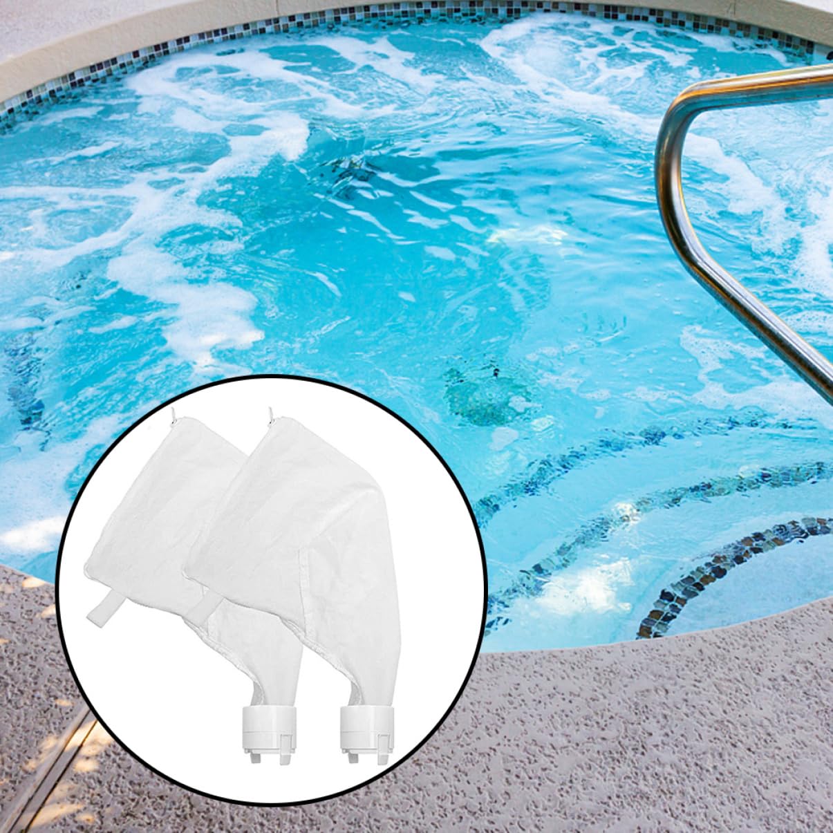 SUPVOX 2 Juegos Bolsa Piscina Bolsas De Limpieza De Piscina Skimmer De Red De Bañera De Hidromasaje Piscina Neta Bolsa De Repuesto para Limpiador De Piscinas Poliéster 2 Piezas * 2