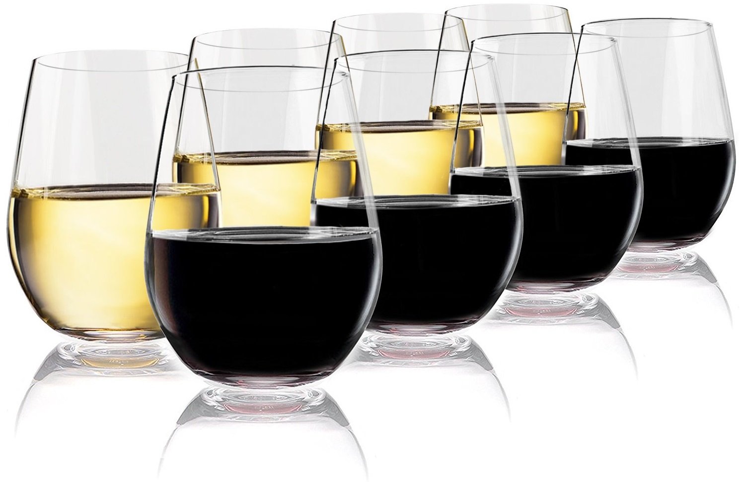 Vivocci Unbreakable Plastic Stemless Outdoor Wine Glasses 20 oz | Tritan Heavy Base | Shatterproof Glassware | Ideal For Cocktails & Scotch | Perfect For Homes & Bars | Dishwasher Safe | Buy 8 Pay 6