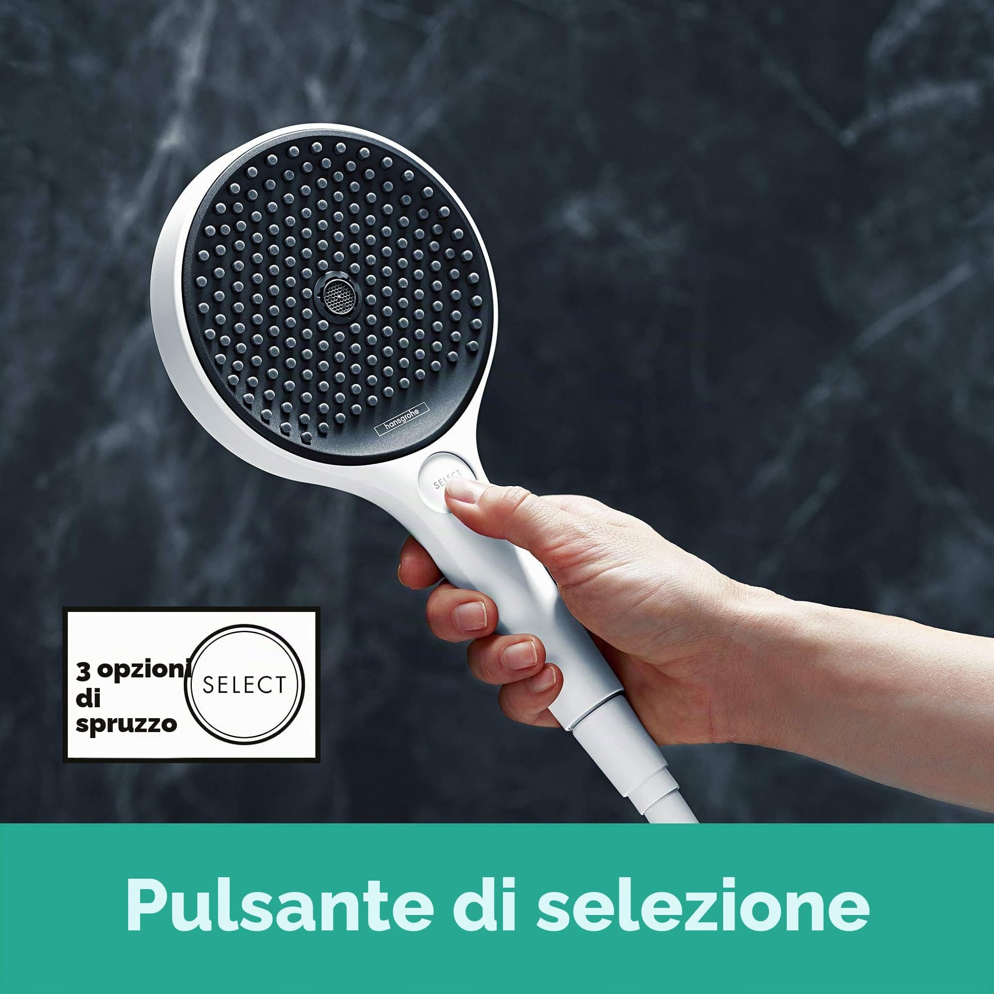 hansgrohe Rainfinity Doccetta 130 3 getti, bianco opaco, 26864700