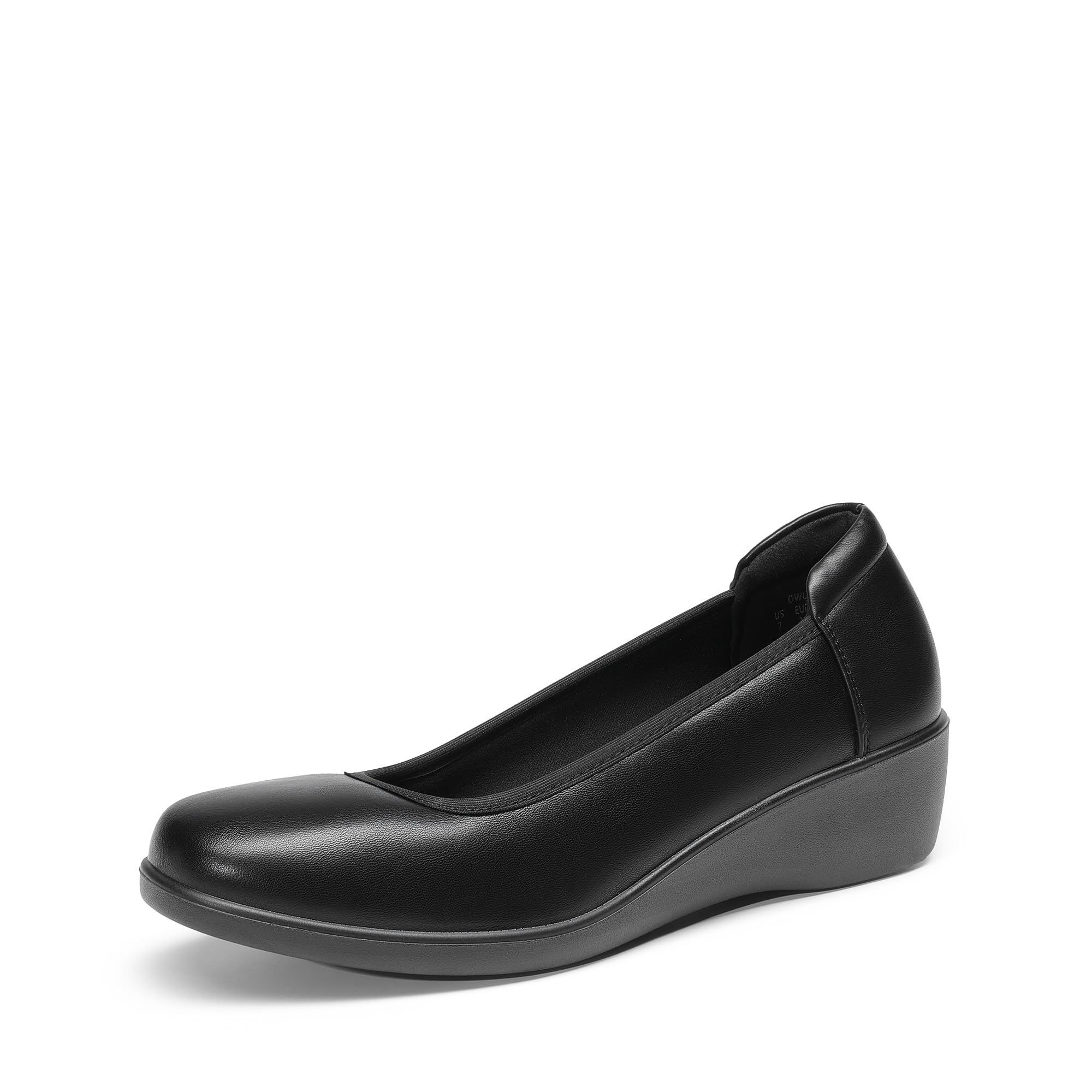 DREAM PAIRS Zapatos de tacón bajo para mujer, cómodos, sin cordones, puntera redonda, zapatos de trabajo para oficina y negocios