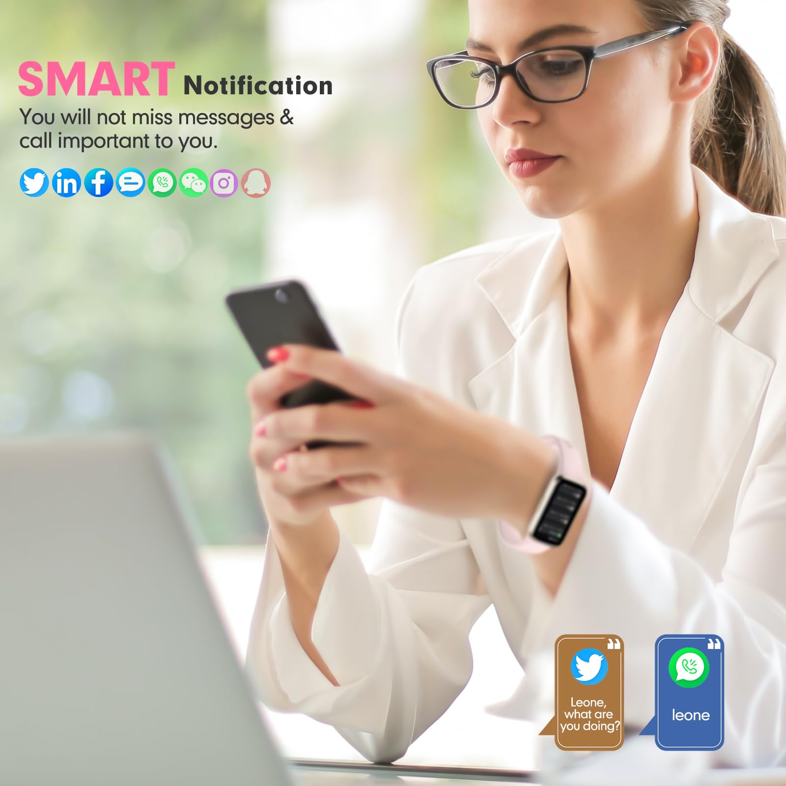 Fitness Bracciale Orologio con contapassi Cardiofrequenzimetro Ossigeno nel sangue SpO2,Smartwatch Fitness Tracker Impermeabile IP68 Orologio Fitness Monitor del Sonno per Donne Uomini Bambini