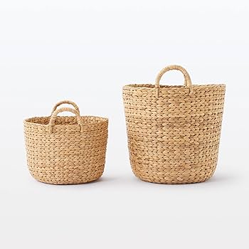 Amazon.co.jp: 無印良品 持ち手付ラウンドバスケット 小 直径37