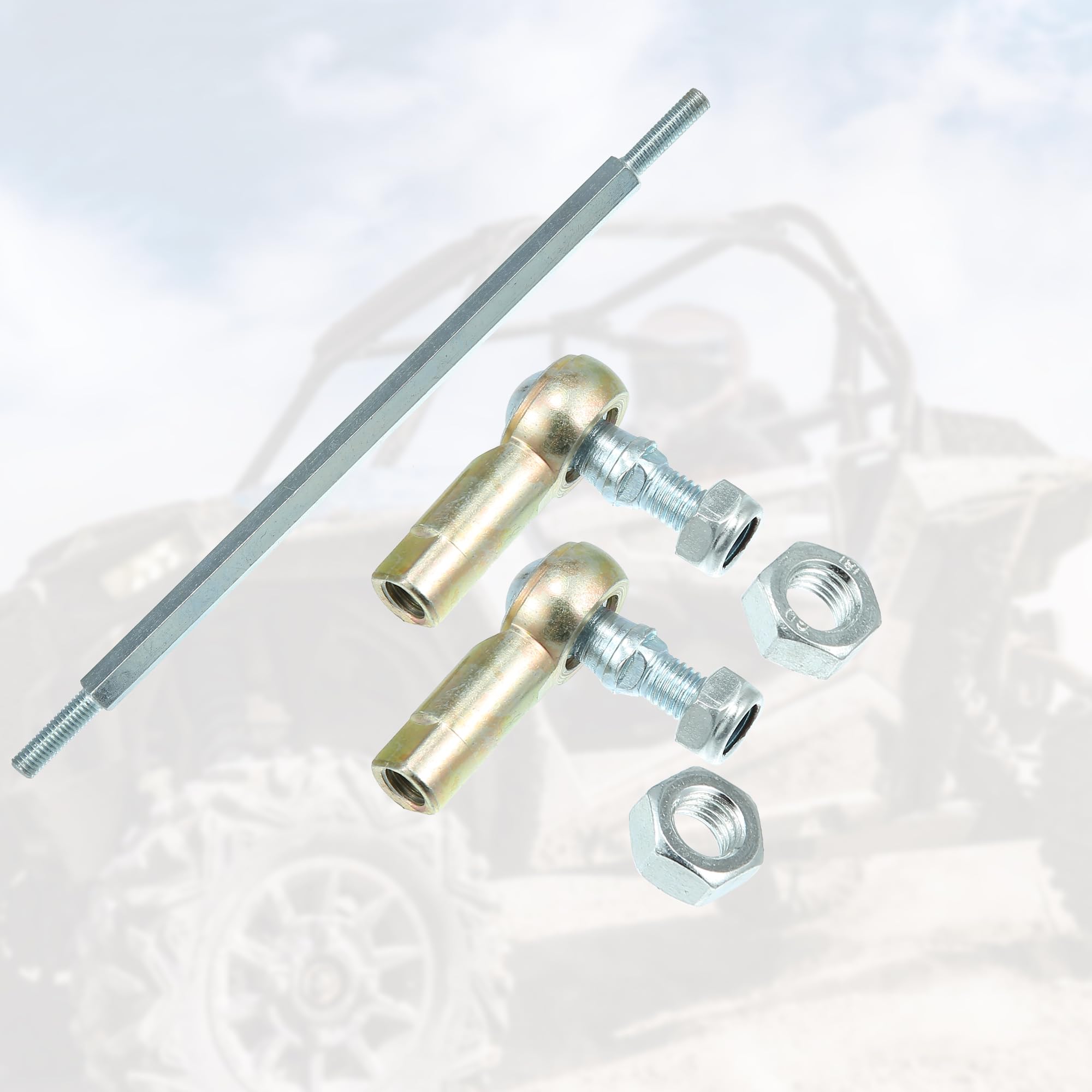 X AUTOHAUX 2Pcs M8 260mm Direction Attache Tige pour 50cc 70cc 90cc 110cc 125cc ATV
