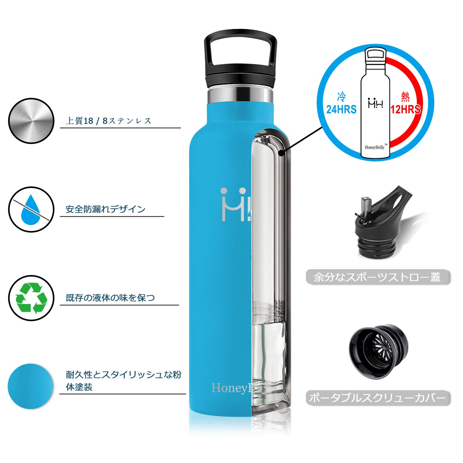 すいとう Amazon | ステンレスボトル 1000ml, すいとう, 二重構造, 漏れ防止