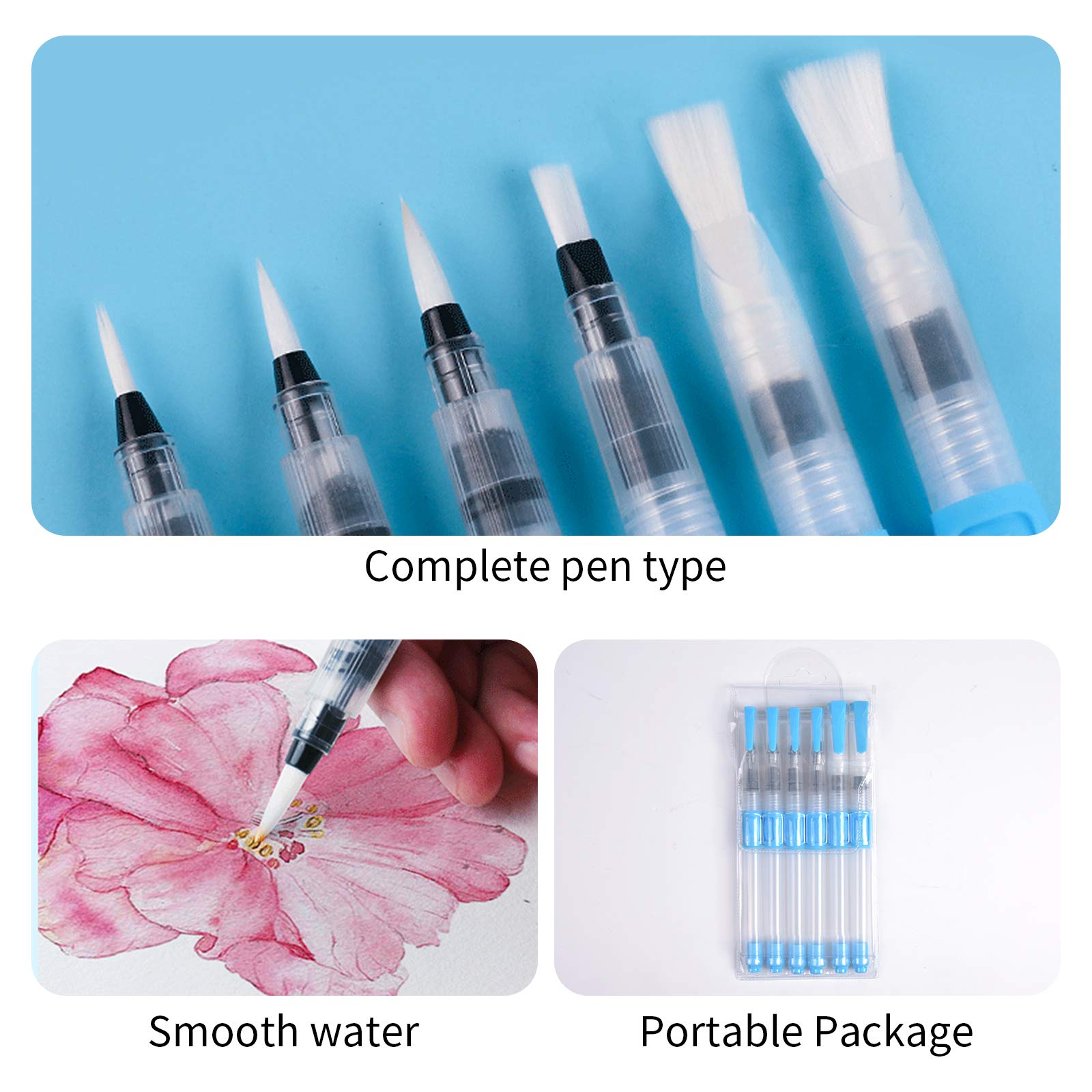Set Di Pennelli Ideali Pennello Con Serbatoio DAcqua Per Acquerelli E Vernici Solubili In Acqua Mont Set Di Pennelli Ideali Pennello Con Serbatoio DAcqua Per Acquerelli E Vernici Solubili In Acqua Mont