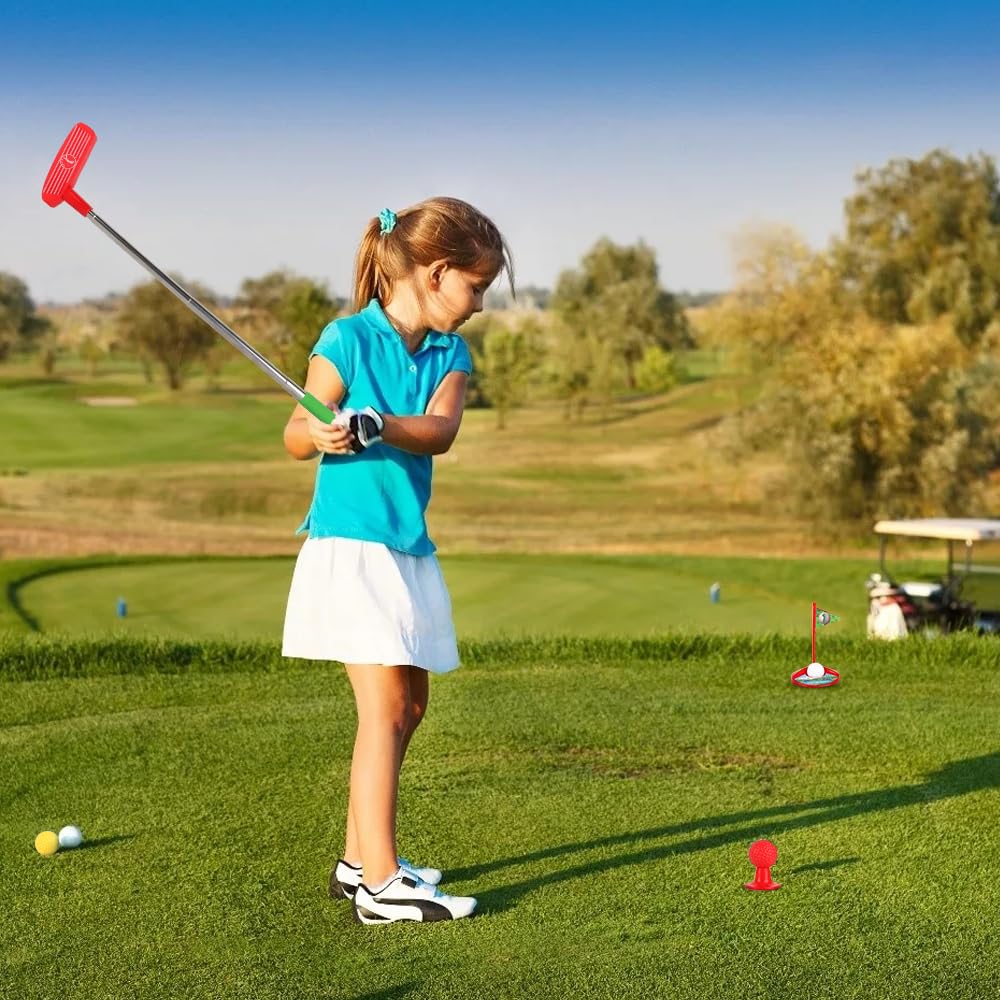 12 Piezas, Mini Golf para niños, Mini Golf para niños, Mini Golf para el hogar, Mini Golf con Pelotas y Palos de Golf retráctiles para niños, Juguete para niños