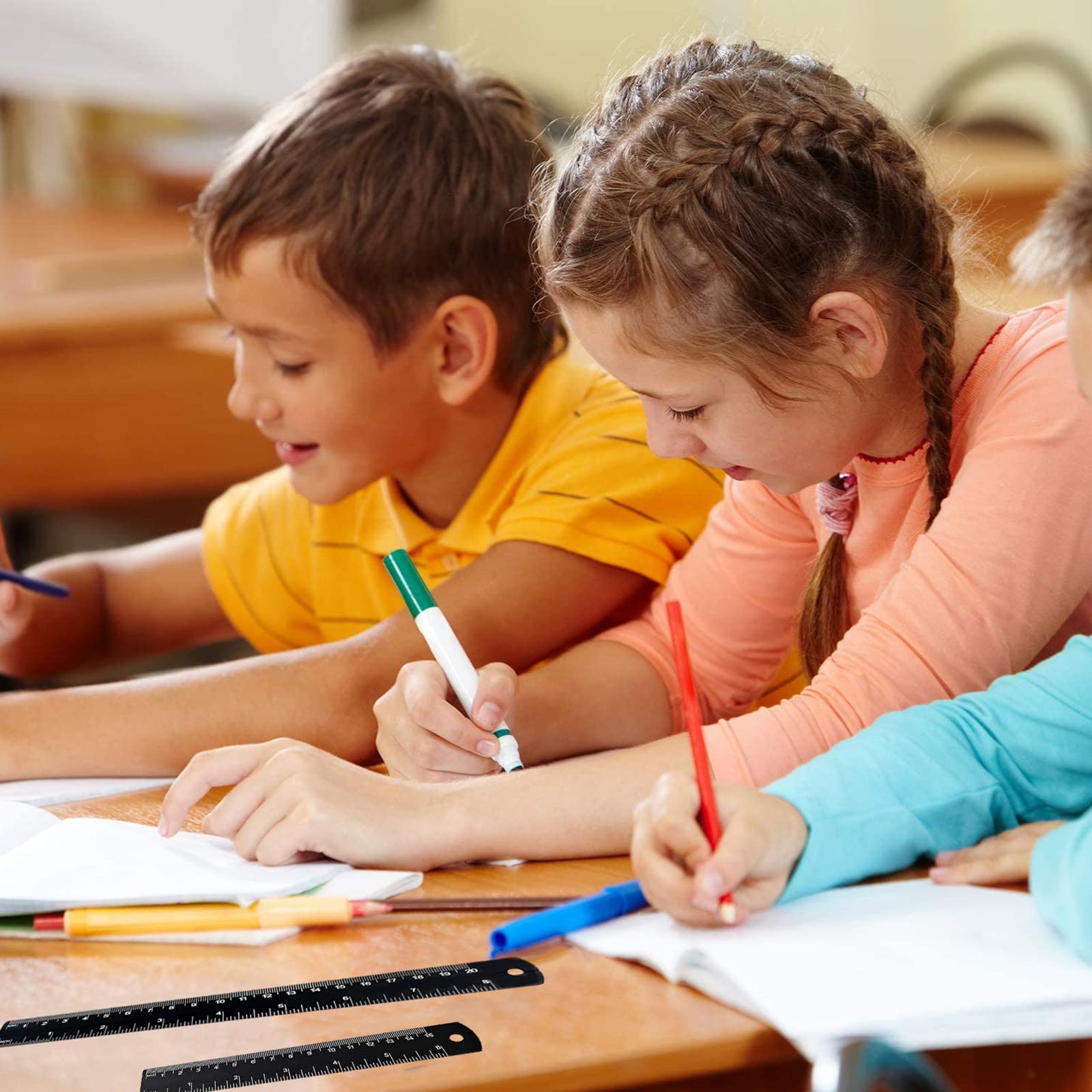 qingmeng Lineaal 15 cm, 20 cm, 30 cm, 3 stuks metalen linialen, dubbelzijdige zijweegschaal, snijliniaal, stalen liniaal, roestvrijstalen liniaal, zakliniaal voor engineering, onderwijs en kantoor qingmeng Lineaal 15 cm, 20 cm, 30 cm, 3 stuks metalen linialen, dubbelzijdige zijweegschaal, snijliniaal, stalen liniaal, roestvrijstalen liniaal, zakliniaal voor engineering, onderwijs en kantoor
