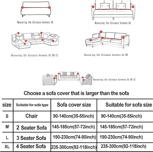 Miniatura 3 de Fundas para sofá de 3 asientos, funda elástica para sofá, lavable, protector de muebles, funda de sofá con espuma antideslizante para niños, perros,