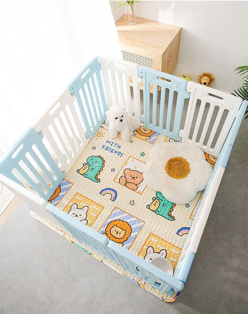 Dog Pad Floor Pet Fence Dog Cage Pad Puppy Pad Reusable Washable Training Urine Pad Travel Car Pad Dog (Color : A, Size : 90x90cm) (A 70x90cm) (A 70x90cm)