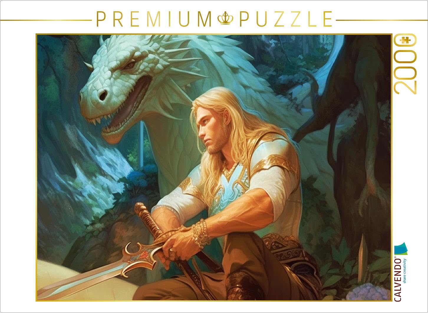 Puzzle · EIN Elfenkönig mit seinem Drachen