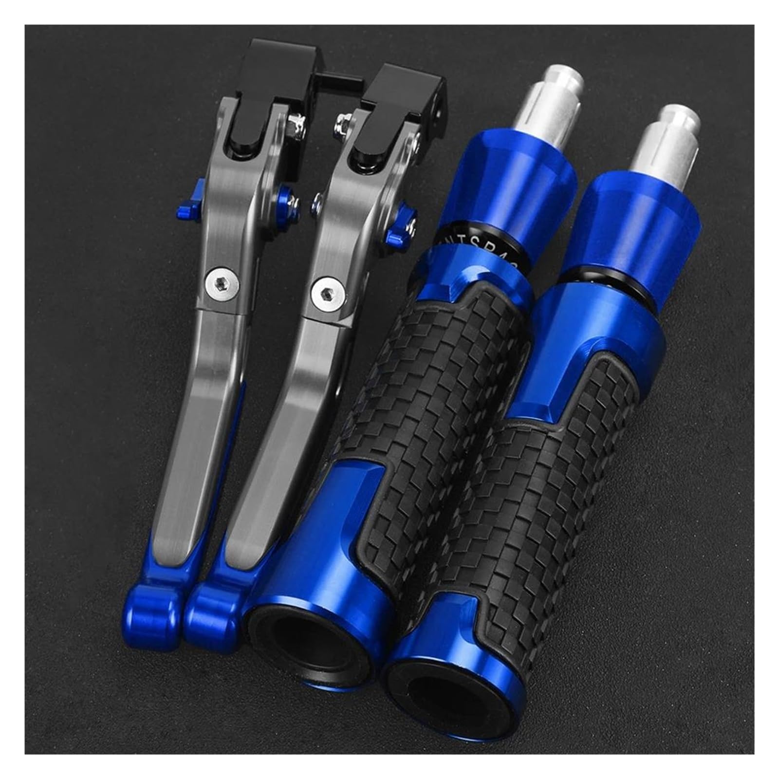 WAJUHJK for XL1000 XL1000V Varadero 1999-2013 2012 Motorcycle Accessories Brake Clutch Levers Handle Handlebar Grip Ends(Gray Blue)