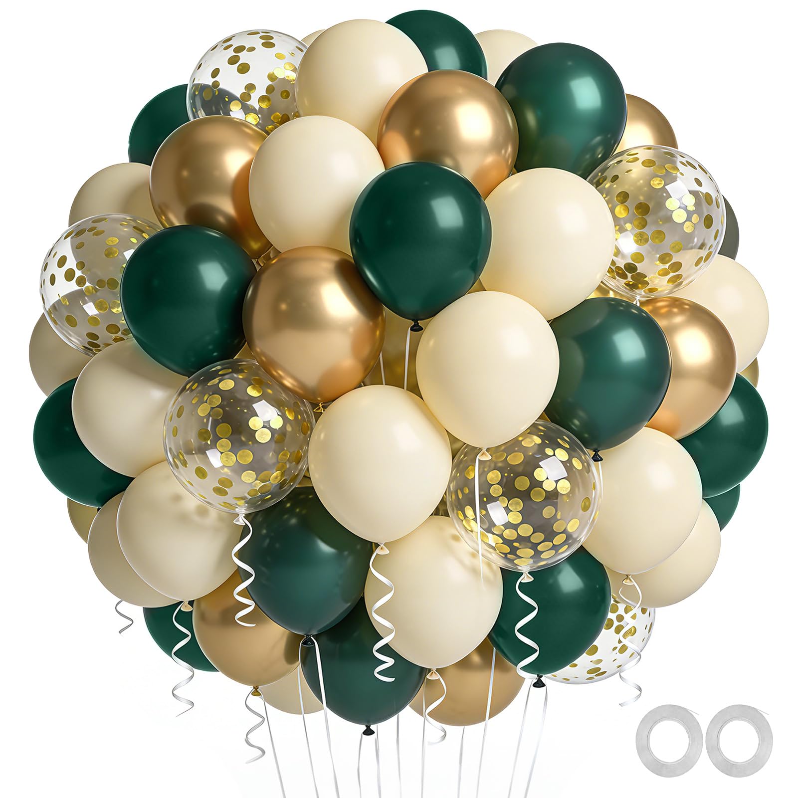 JasGood Luftballons Geburtstags 60 Stück Helium Ballons für Geburtstagsdeko Hochzeit Taufe Abschluss Party Deko Babyparty Jugendweihe Verlobung,12Zoll