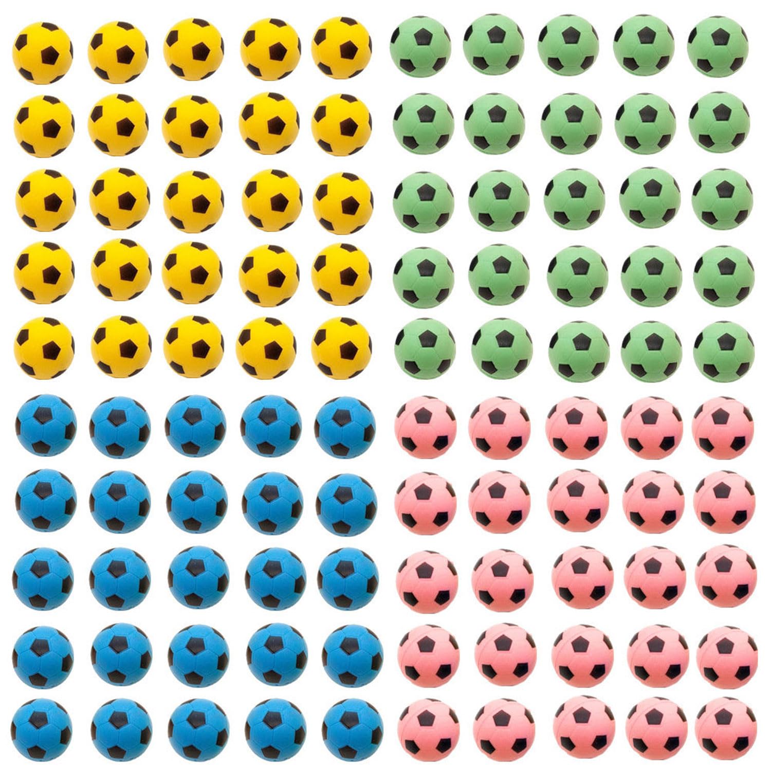 PETFAVORITES Foam Soccer Balls Cat Toys 100 Pack - Soft Cat Sponge Balls Toys for Indoor Cats, 1.65