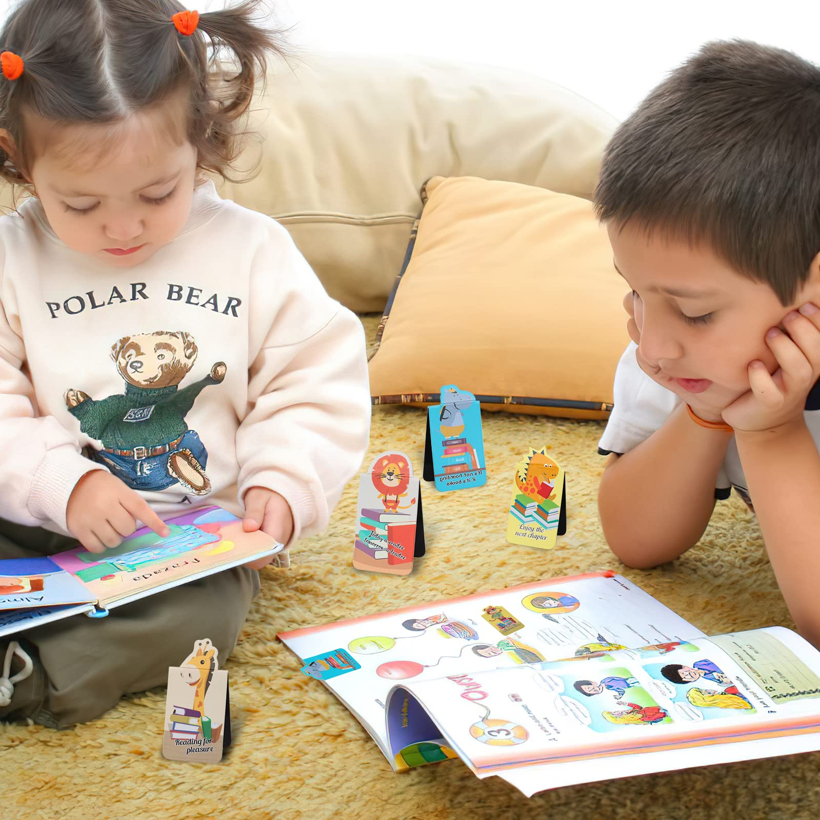 MWOOT marcadores magnéticos animales 24 piezas kit imán para niños escuela oficina lectura 5,5 x 3 cm