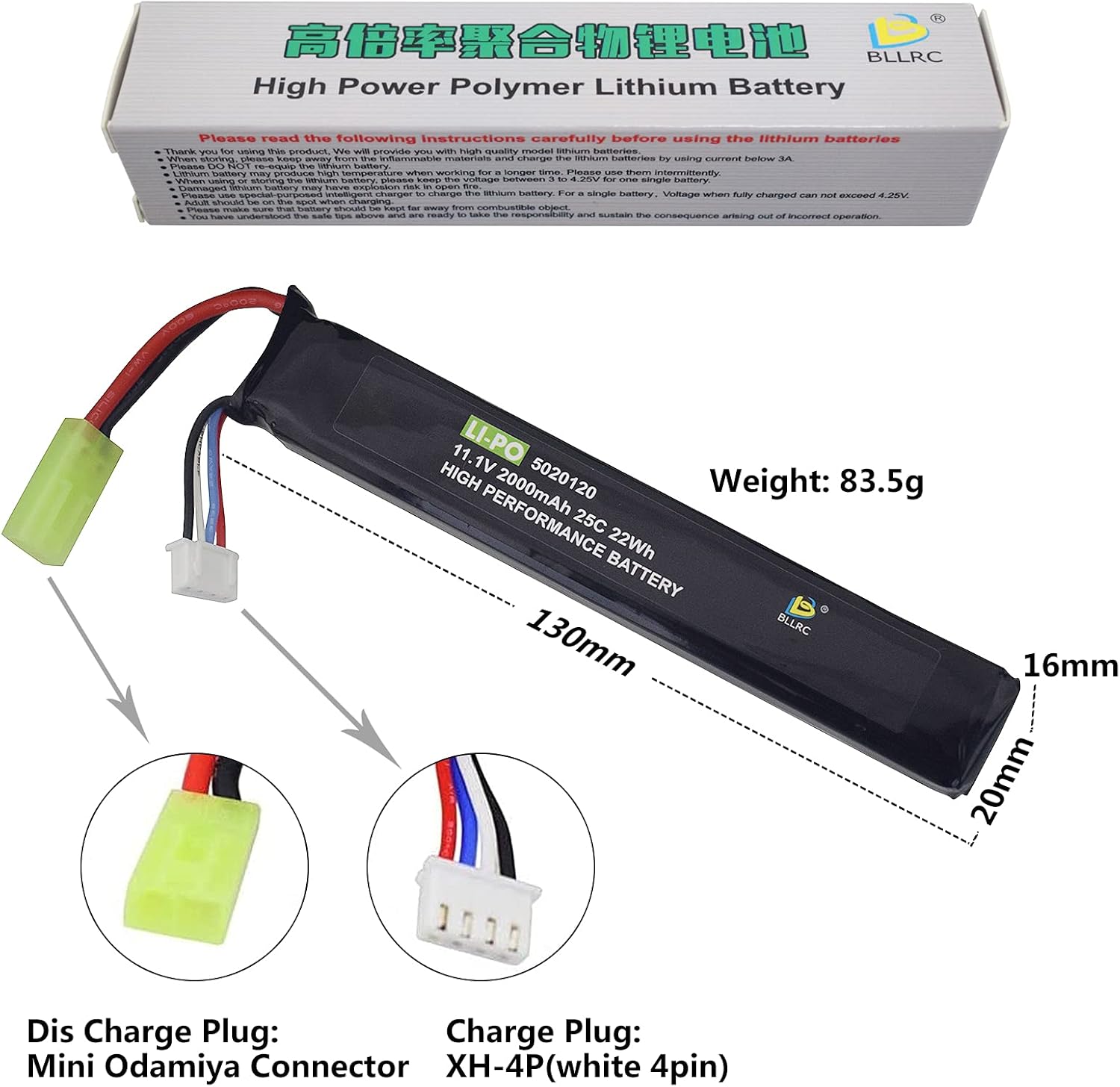 Accessory 1PCS 3S 11.1V 2000mAh 5020120 Lithium Battery for M4 M110 G36 M14 L85 AUG G3 Crane Stock Upgrade Modification Toy Electric Gun Airsoft Rifle
