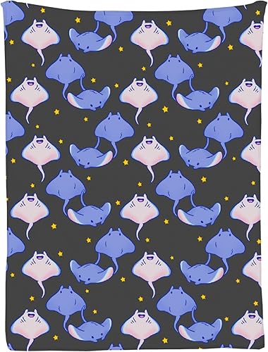 Ottoy Manta Rays - Manta de microfibra suave y de felpa ligera de doble cara, para sofá, viajes, regazo, cama, manta de 120 x 90 pulgadas para la