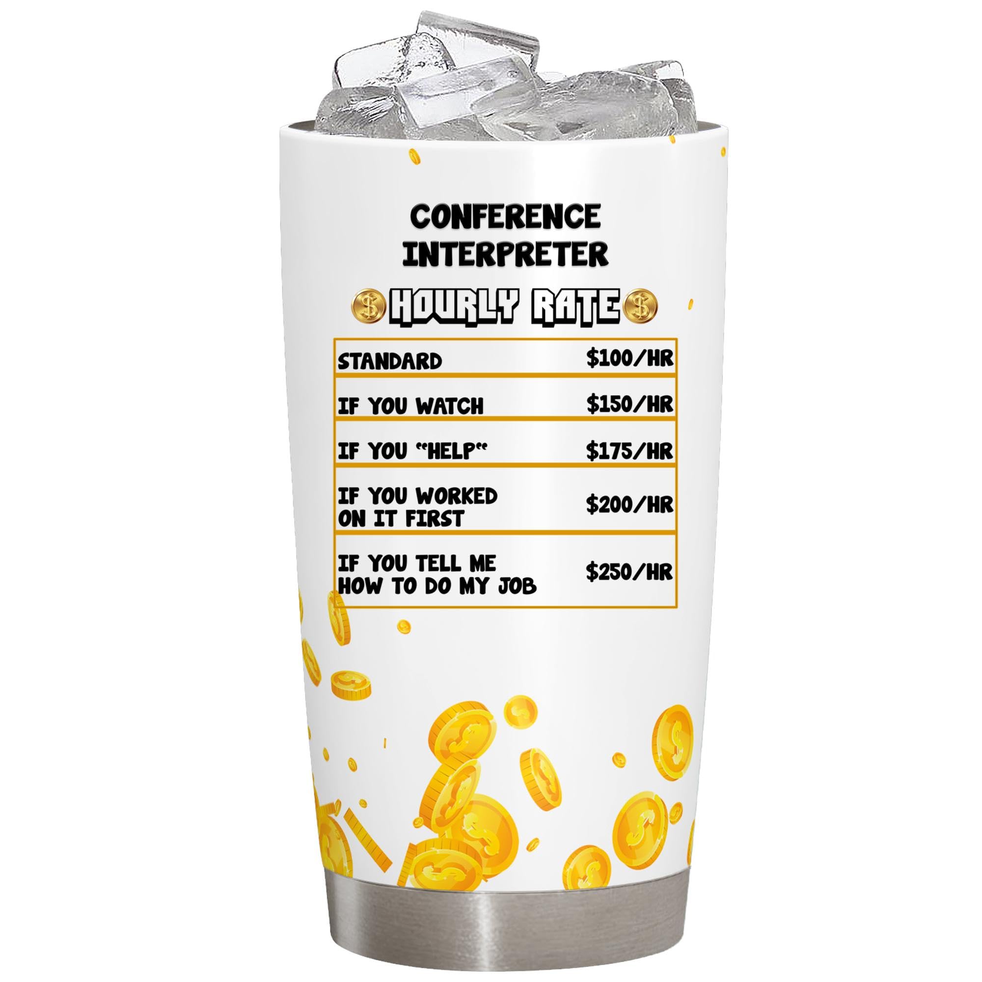 Conference Interpreter Gifts, Gift For Conference Interpreter, Conference Interpreter Promotion Gift, thank you Conference Interpreter appreciation gift Tumbler