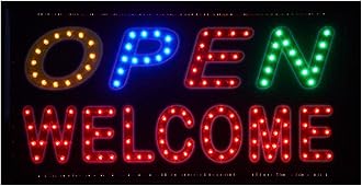 LED Light Display Signboard - Open Welcome