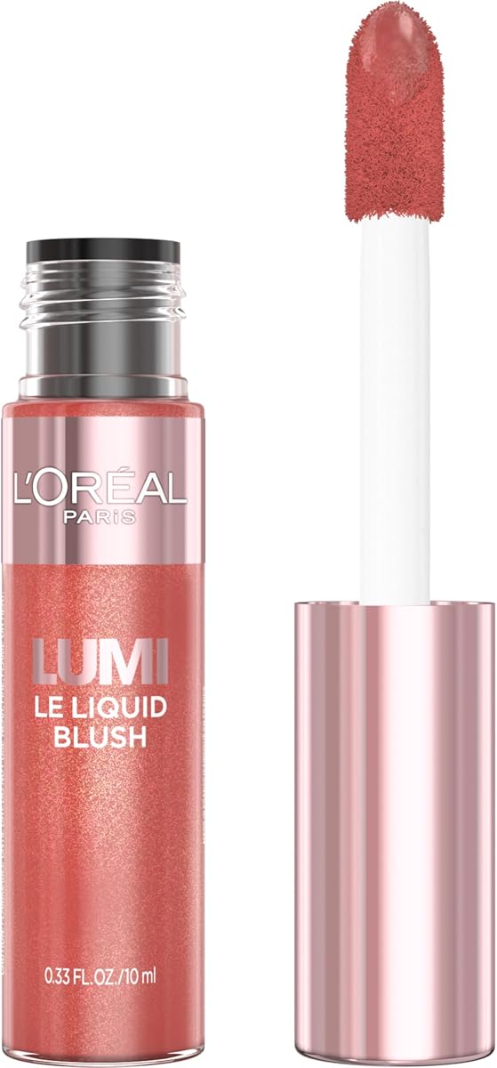 L'Oreal Paris Cosmetics L'Oreal Paris True Match Lumi Le Liquid Blush, Intense Lightweight Blush Formula With Liquid Pigments, Glowy True Rose, 0.33 Fl Oz