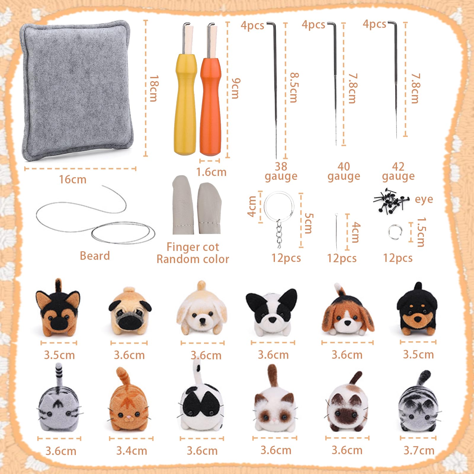 ZUSUZU Naaldviltset,Viltset voor Beginners,Vilten Starterset,Viltwol Naaldvilten,Inclusief Viltwol,Naaldviltmat,Viltnaalden en Handleiding voor Doe-Het-Zelf Naaldvilten,Set Beginners ZUSUZU Naaldviltset,Viltset voor Beginners,Vilten Starterset,Viltwol Naaldvilten,Inclusief Viltwol,Naaldviltmat,Viltnaalden en Handleiding voor Doe-Het-Zelf Naaldvilten,Set Beginners