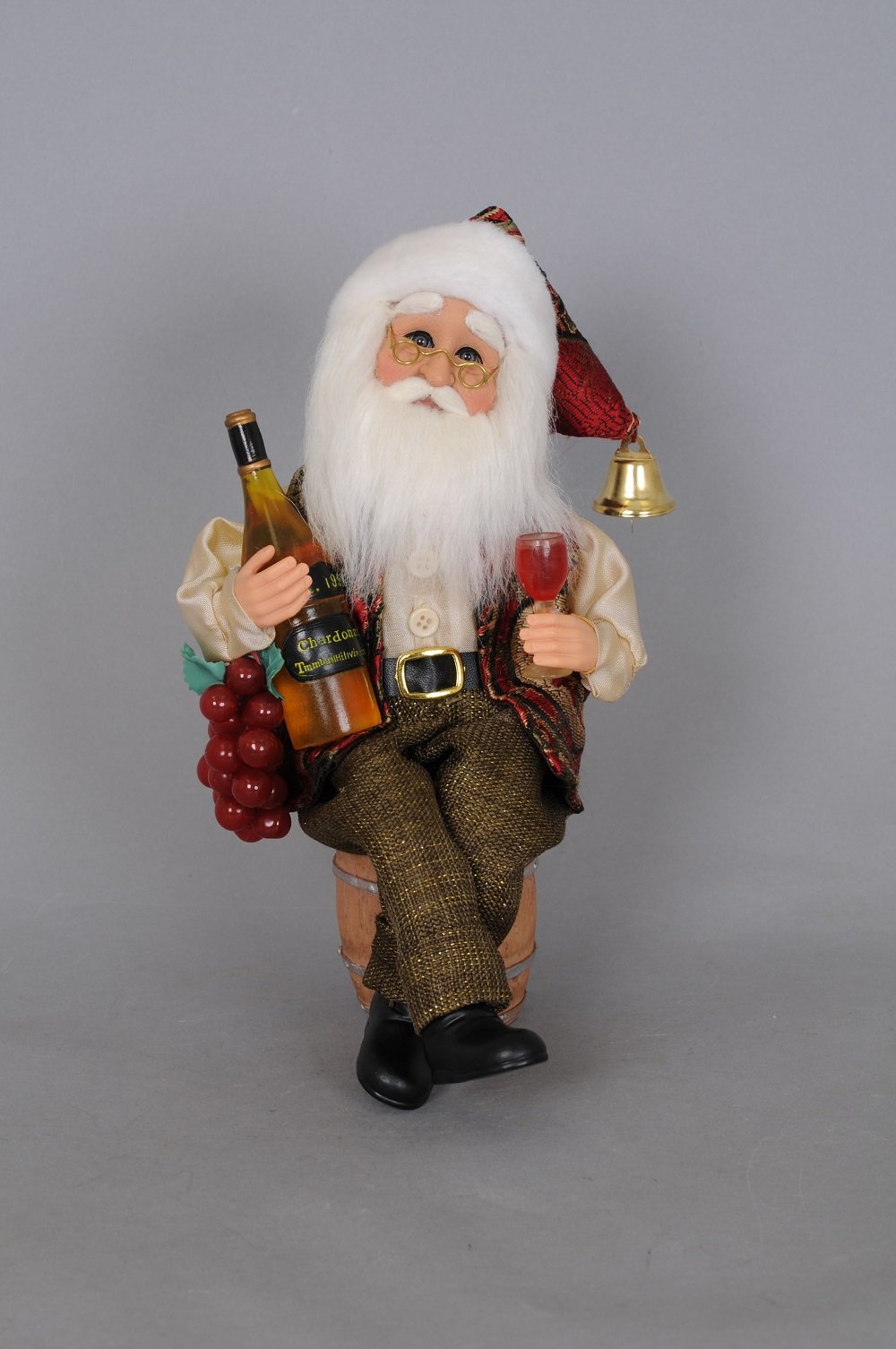 Amazon.com: Karen Didion Originals Wine Santa Figurine, 13 Inches