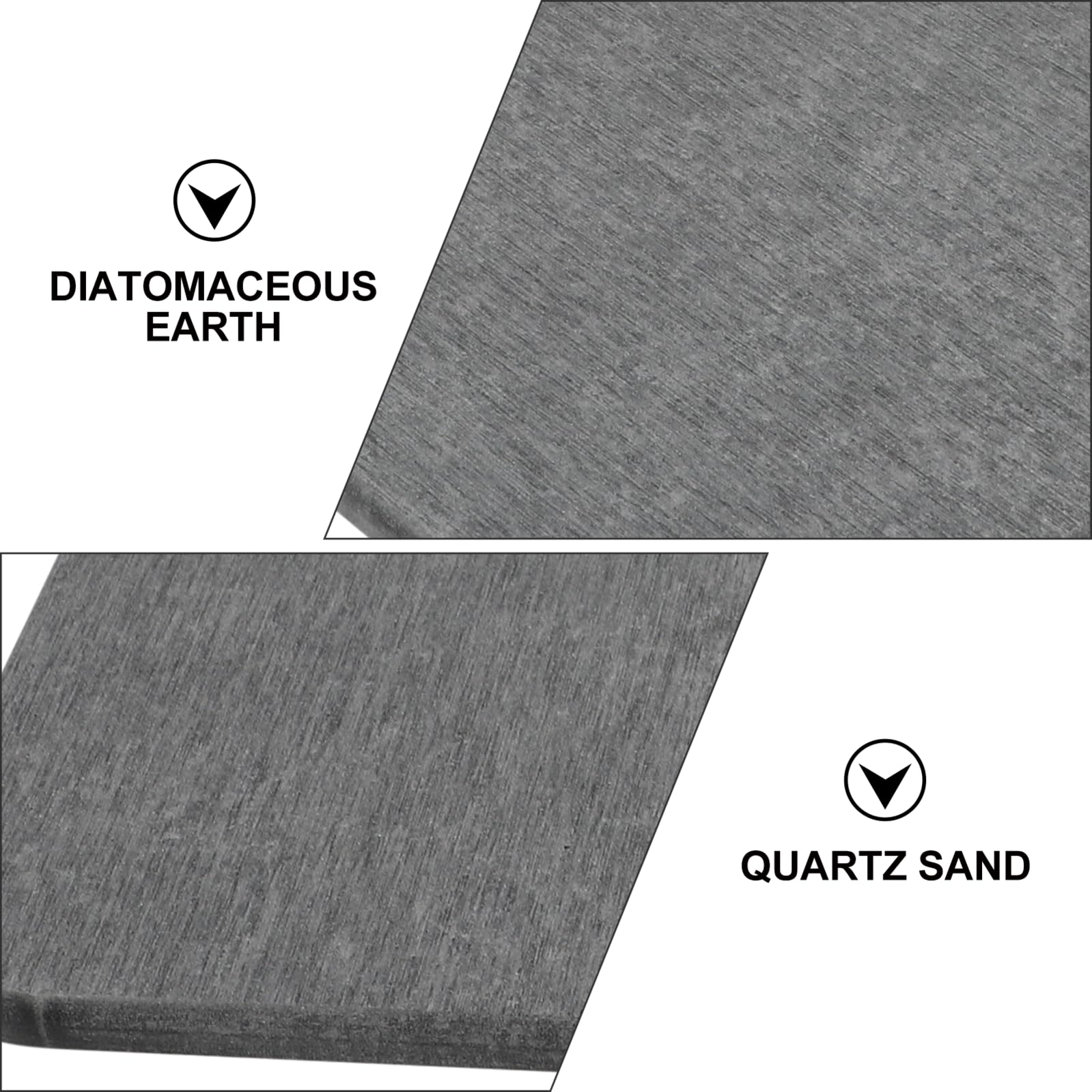 jojofuny Tappeto in Diatomite per Bagno e Pavimento 40x30 Cm Grigio