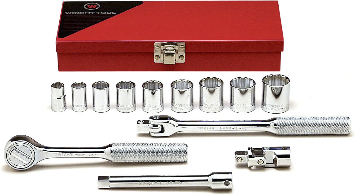 Wright Tool 330 3/8" Drive, 12 Point Standard Socket Set (13-Piece)