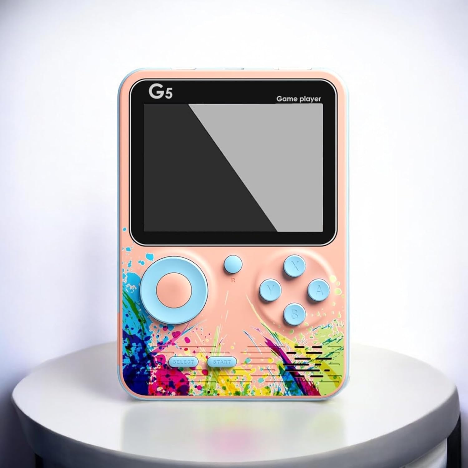 Stylbase G5 Retro Handheld Game Console with 500 Built-in Classic Video Games | TV Connectable Gaming PAD | Ideal Birthday & Return Gift for Kids | Includes Contra, Tank, Bomber Man Color May Vary