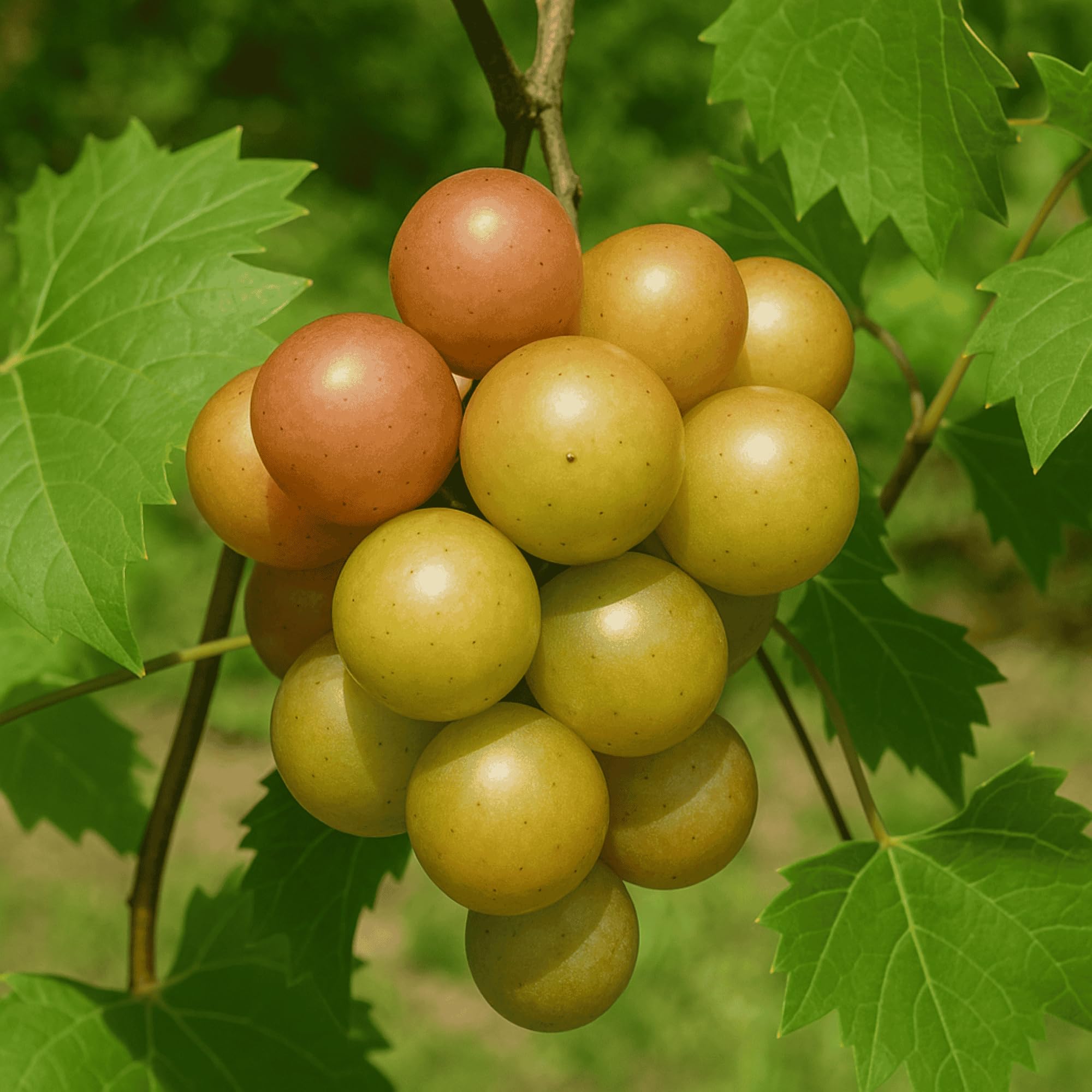 Hand Picked Nursery Late Fry Muscadine Grape Vine - 2 Year Old Bare Root Live Plant - 1-2t Tall - Bronze Female Plant (1)