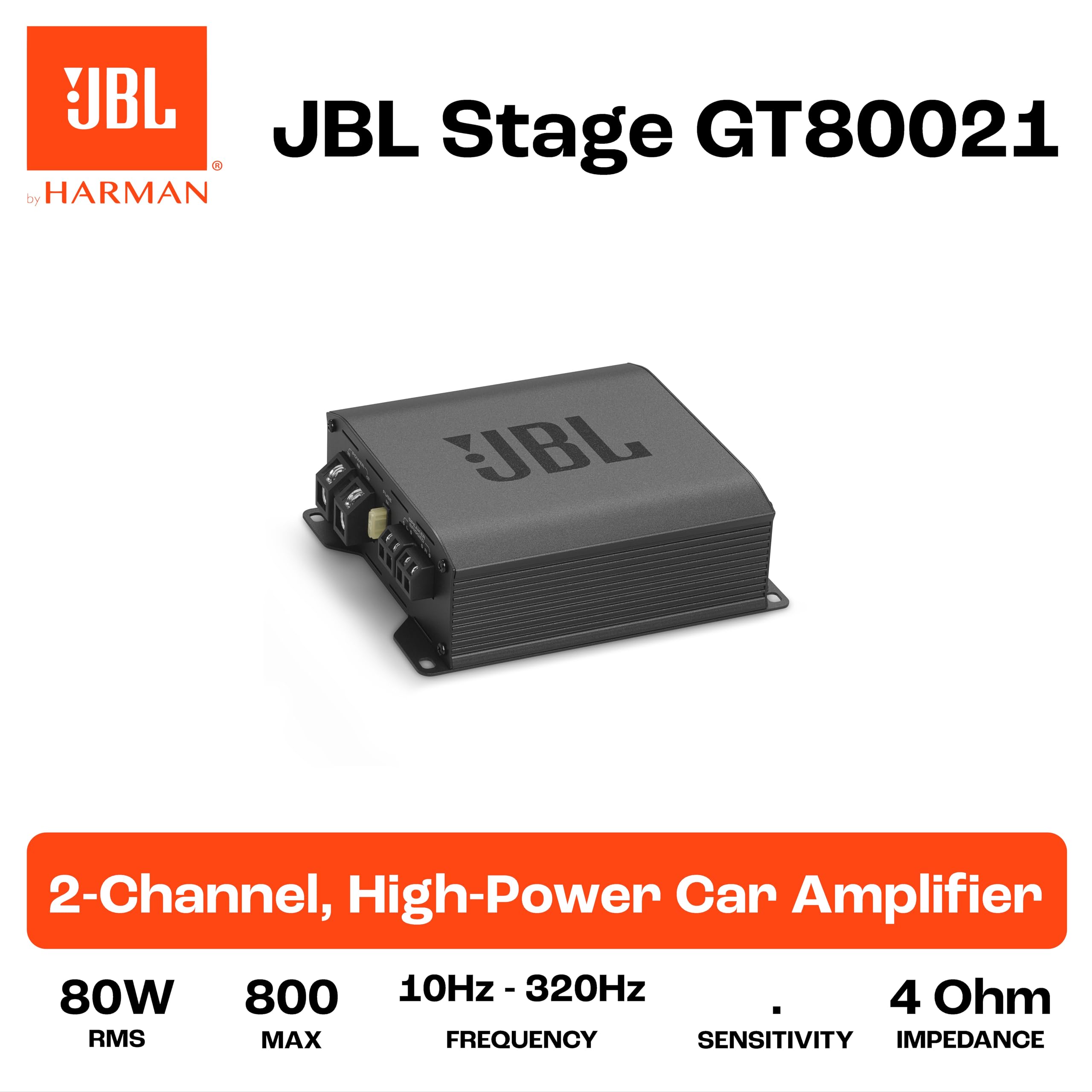 JBL Stage GT80021 80W RMS x 2 Channel Car Amplifier : Amazon.co.za