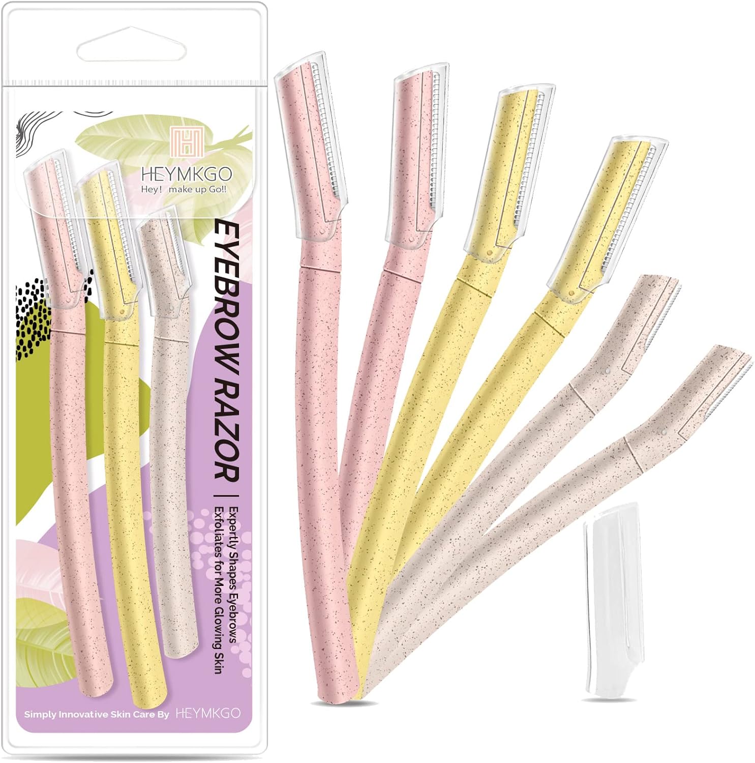 Eyebrow Razor HEYMKGO Dermaplaning Blades for Face Biodegradable Facial