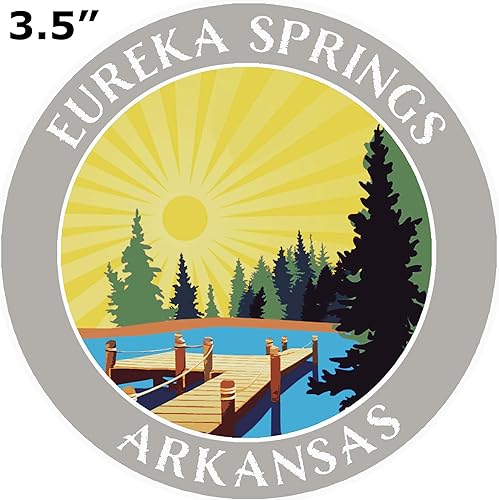 Miniatura 6 de Lake Dock - Eureka Springs - Arkansas 3.5 pulgadas ventana coche camión calcomanía vacaciones aventura tema novedad apliques