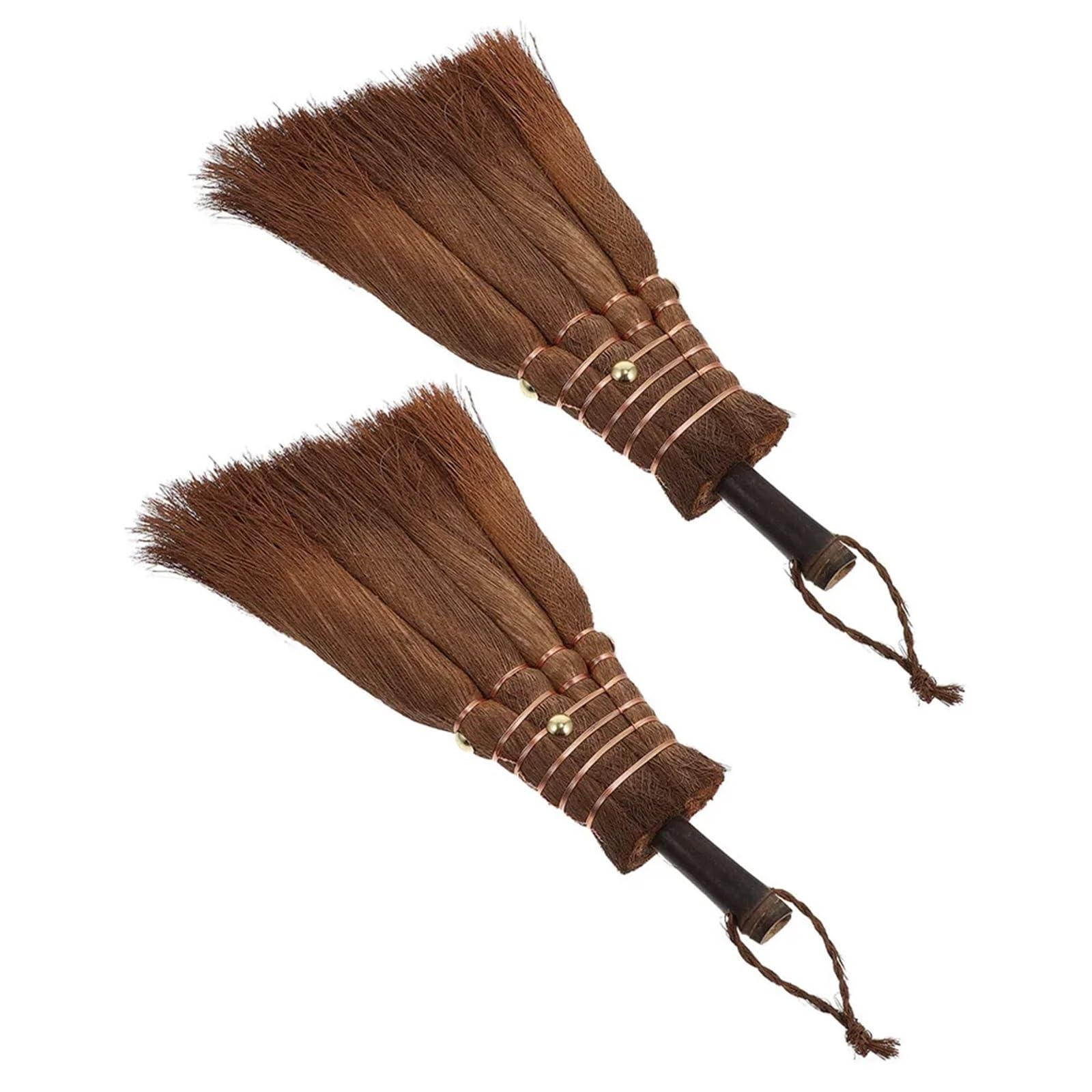 Palm Broom 2Pcs Small Desktop Broom Handheld Palm Cleaning Tool for Office Table Car Sofa Dust Removal Brush